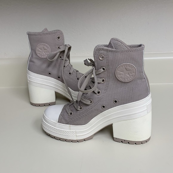 Converse Shoes - Converse Chuck 70 De Luxe Shoes Women's 6 Gray White Chunky Heel Platform Boots